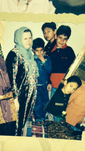 Pregnant Pakistani-style. Mujtaba, Jamal, and Hamid. (Ibrahim is in my belly.)